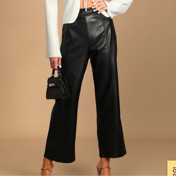 Lulus Pants - NWT Black Faux-Leather Pants